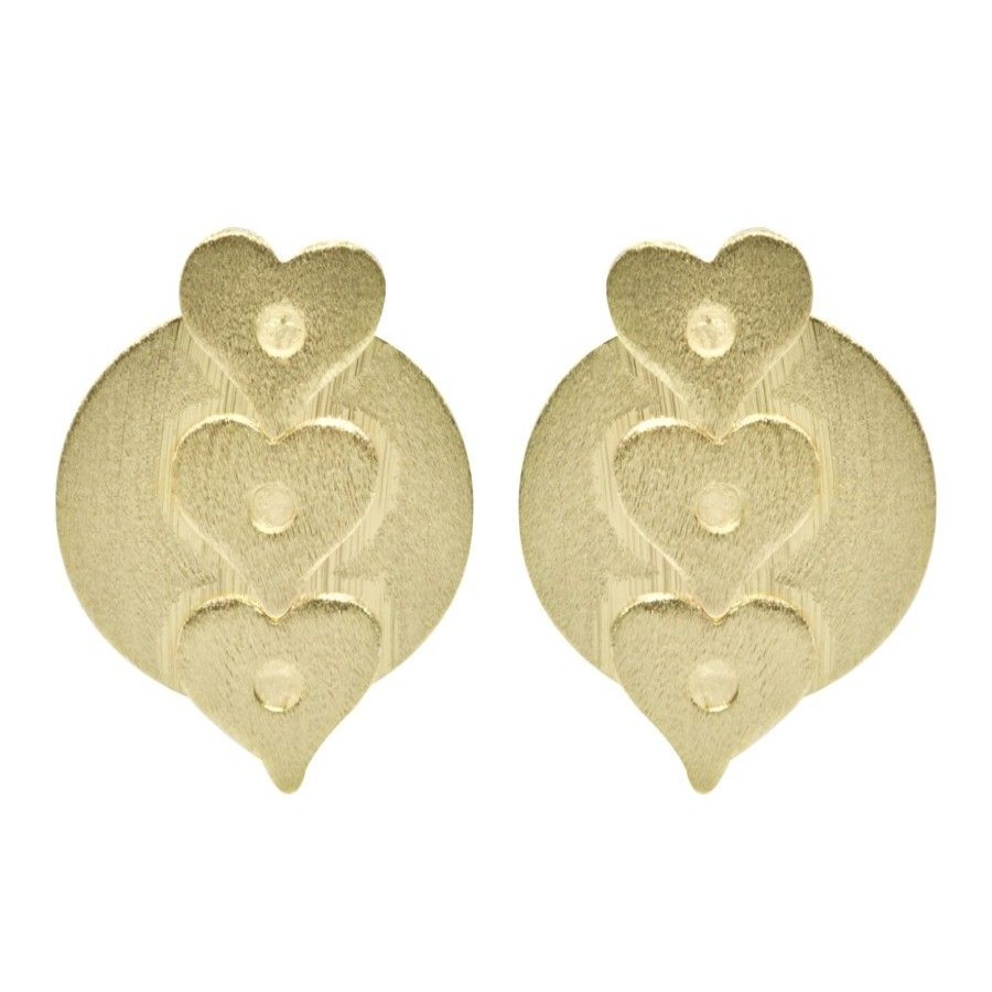 Joyas Enchapadas DistribuidoraDeJoyas.cl Enchapado En Oro | Aros Enchapados En Oro Corazones