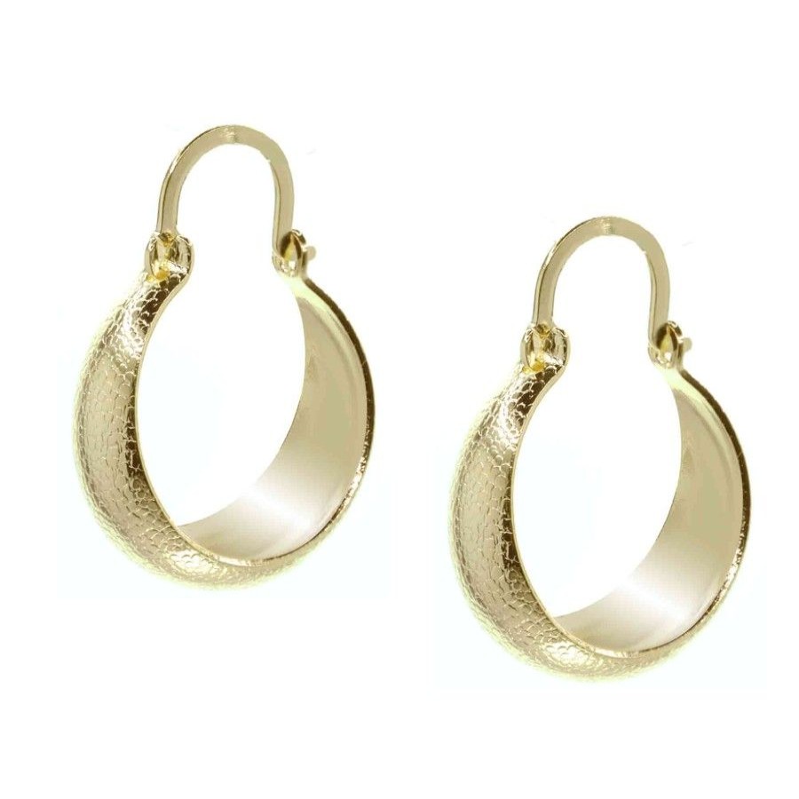 Joyas Enchapadas Enchape DJOYAS Enchapado En Oro | Aros Enchapados En Oro Argollas Bote Con Textura