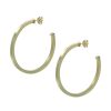 Joyas Enchapadas Marca DJOYAS Enchapado En Oro | Aros Enchapados En Oro Argollas Satinadas 50Mm