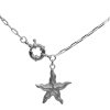 Joyas Enchapadas BLACK | Collar Enchapado En Plata Con Estrella De Mar Y Broche Timon