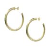 Joyas Enchapadas Marca DJOYAS Enchapado En Oro | Aros Enchapados En Oro Borde Punta 48 Mm