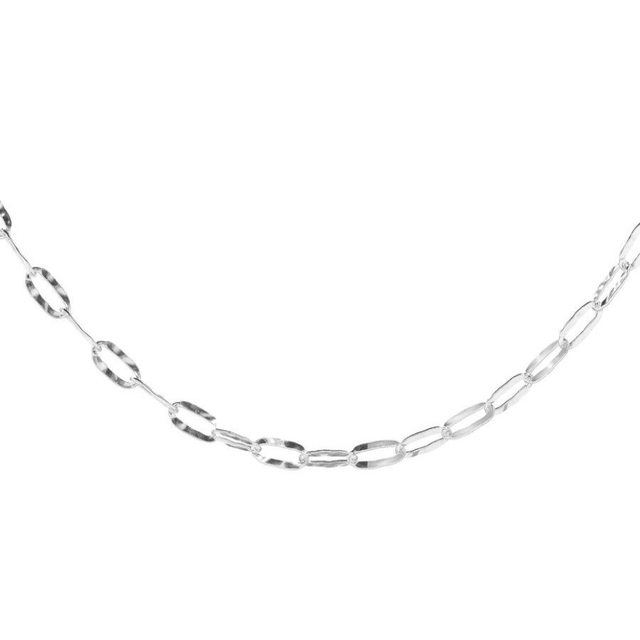 Joyas De Plata Marca DJOYAS | Cadena De Plata 925 Estilo Bilbaina Lisa 50 Cm