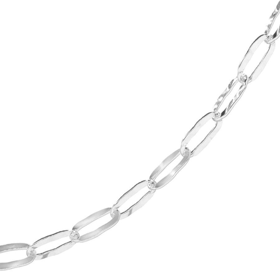 Joyas De Plata Marca DJOYAS | Cadena De Plata 925 Estilo Bilbaina Lisa 50 Cm