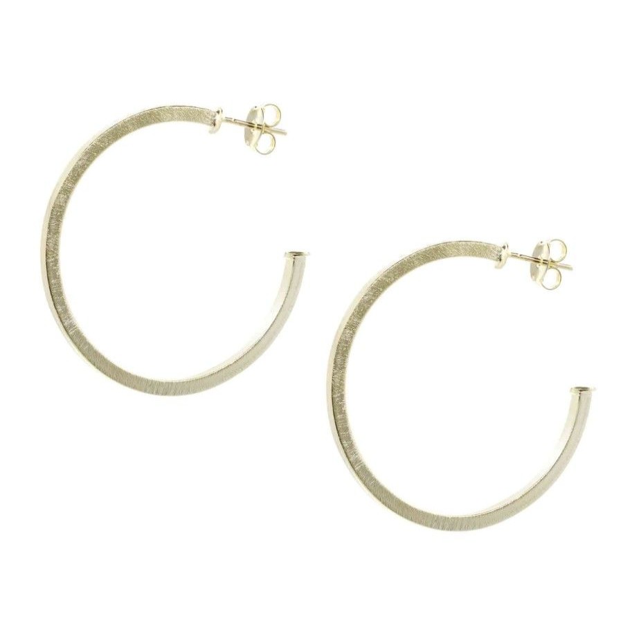 Joyas Enchapadas Enchape DJOYAS Enchapado En Oro | Aros Enchapados En Oro Argollas Satinadas 40 Mm