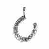 Joyas De Plata Marca DJOYAS Colgante Plata Lisa | Colgante De Plata 925 Herradura Con Grabado Celta