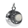 Joyas De Plata BLACK Colgante Piedra Natural | Colgante De Plata 925 Luna Y Estrellas Piedra Agua Luna