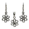 Joyas De Plata DistribuidoraDeJoyas.cl | Conjunto De Plata 925 Flores