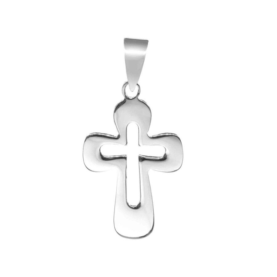 Joyas De Plata BLACK Colgante Cruz | Colgante Relieve Cruz