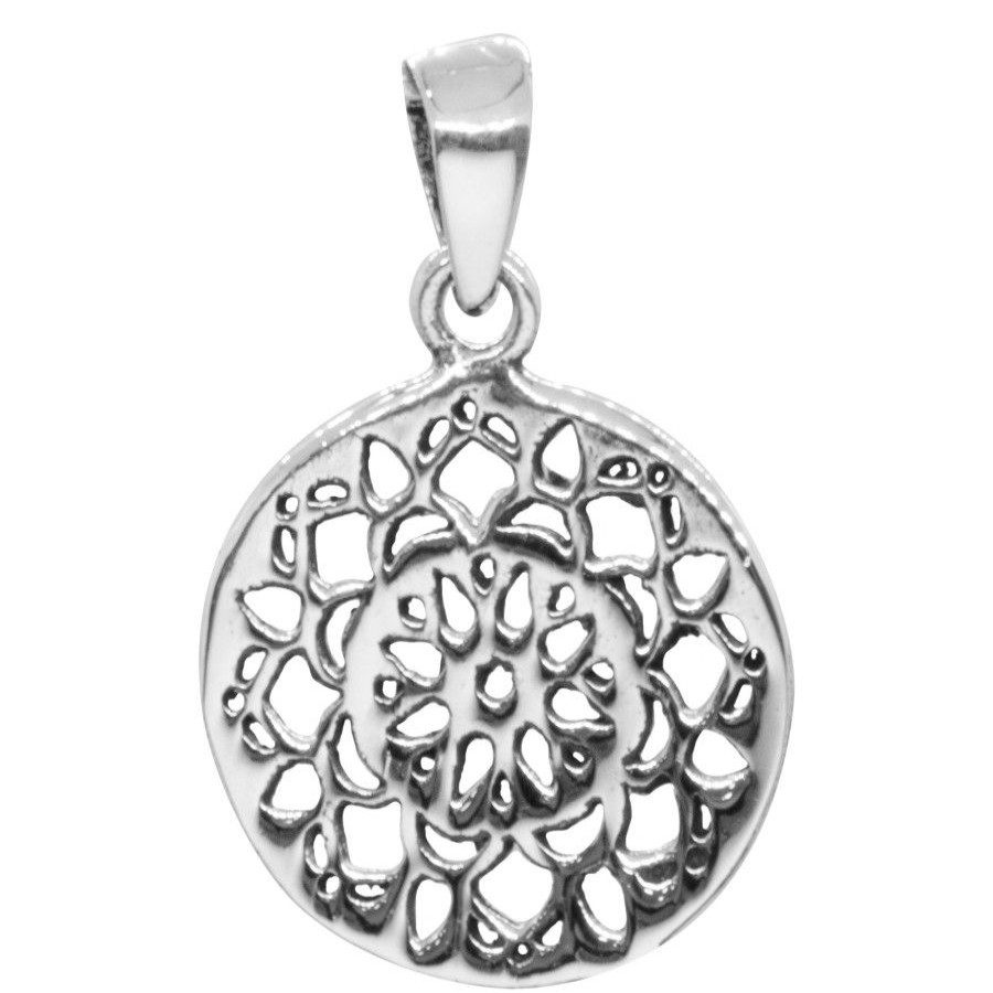 Joyas De Plata DistribuidoraDeJoyas.cl Colgante Plata Lisa | Colgante Mandala