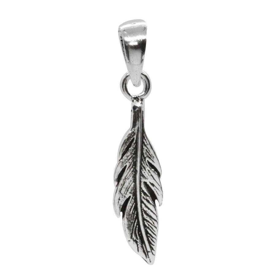 Joyas De Plata DistribuidoraDeJoyas.cl Colgante Plata Lisa | Colgante Diseno Pluma