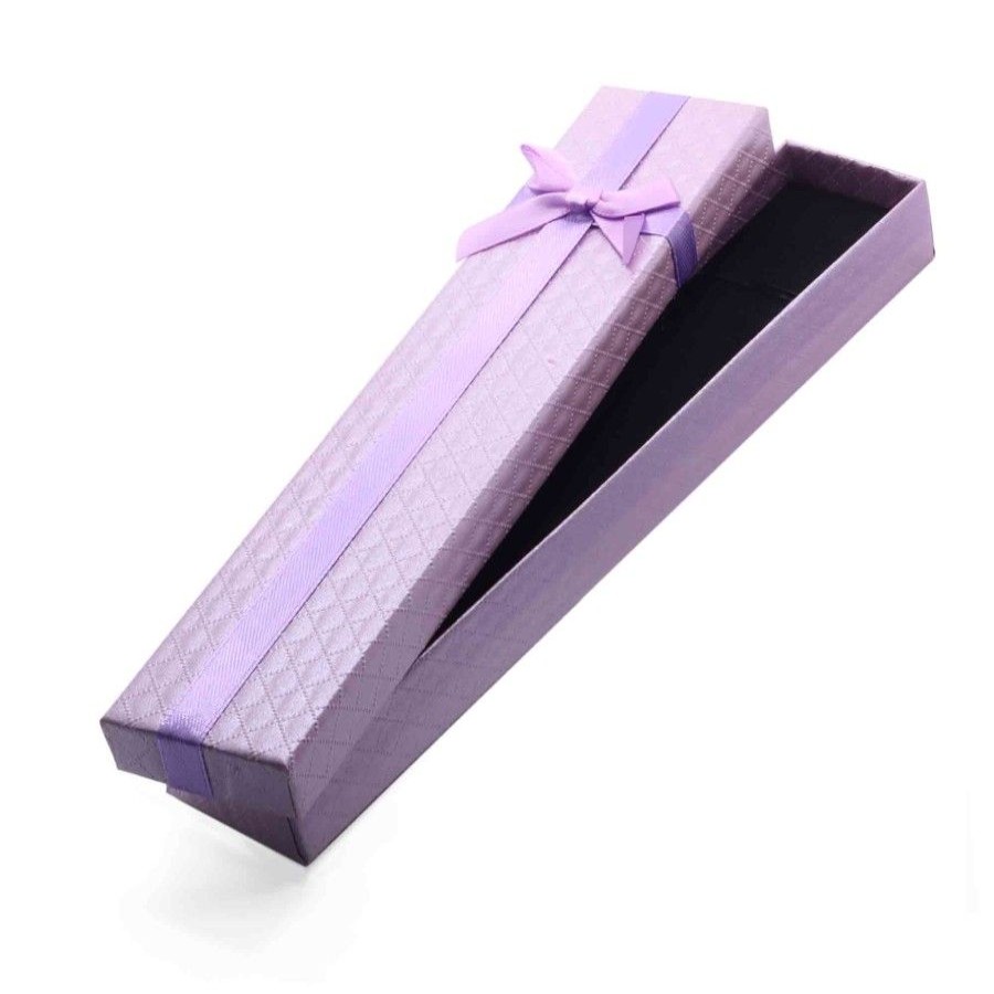 Accesorios Marca DJOYAS | Caja De Pulseras Color Lavanda Con Cinta