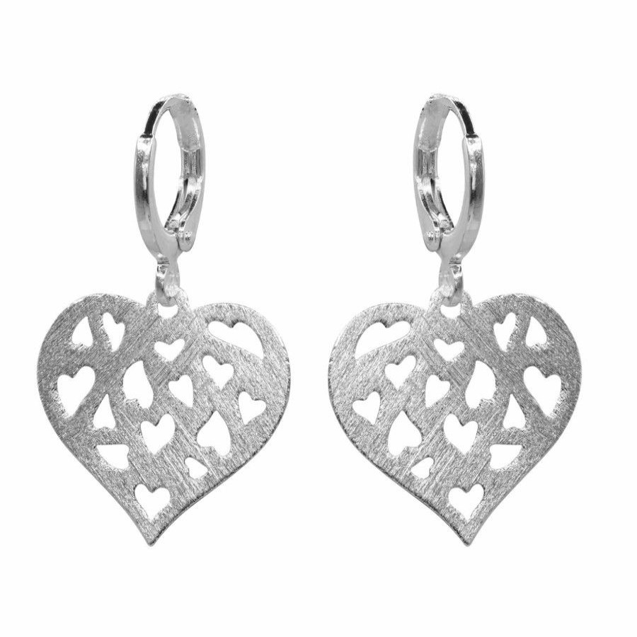 Joyas Enchapadas Marca DJOYAS Enchapado En Plata | Aros Enchapados En Plata Corazon De Corazones