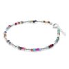 Joyas De Plata Marca DJOYAS Pulsera Con Piedra | Pulsera De Plata 925 Pierdas Agata De Colores Y Esferas