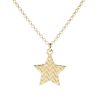 Joyas Enchapadas Marca DJOYAS | Collar Enchapado En Oro Placa Estrella Diseno Zig Zag