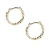 Joyas Enchapadas Marca DJOYAS Enchapado En Oro | Aros Enchapados En Oro Mini Argollas Prensadas 12 Mm