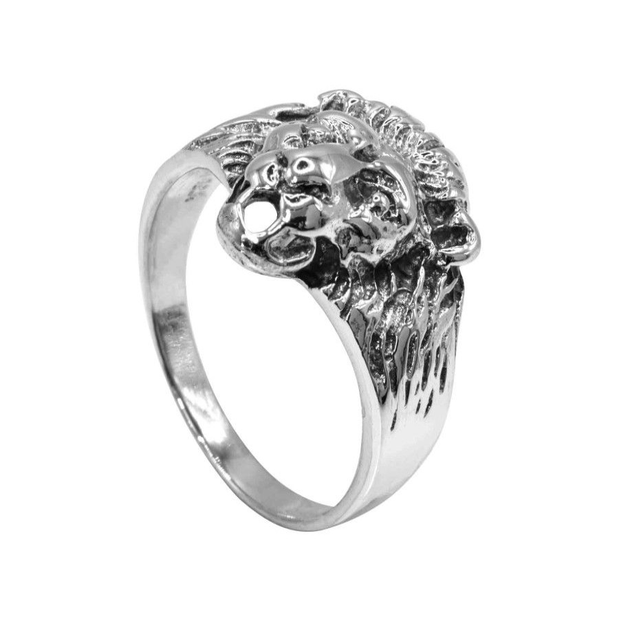 Joyas De Plata Marca DJOYAS Anillos Hombres | Anillo De Plata 925 Boca De Leon