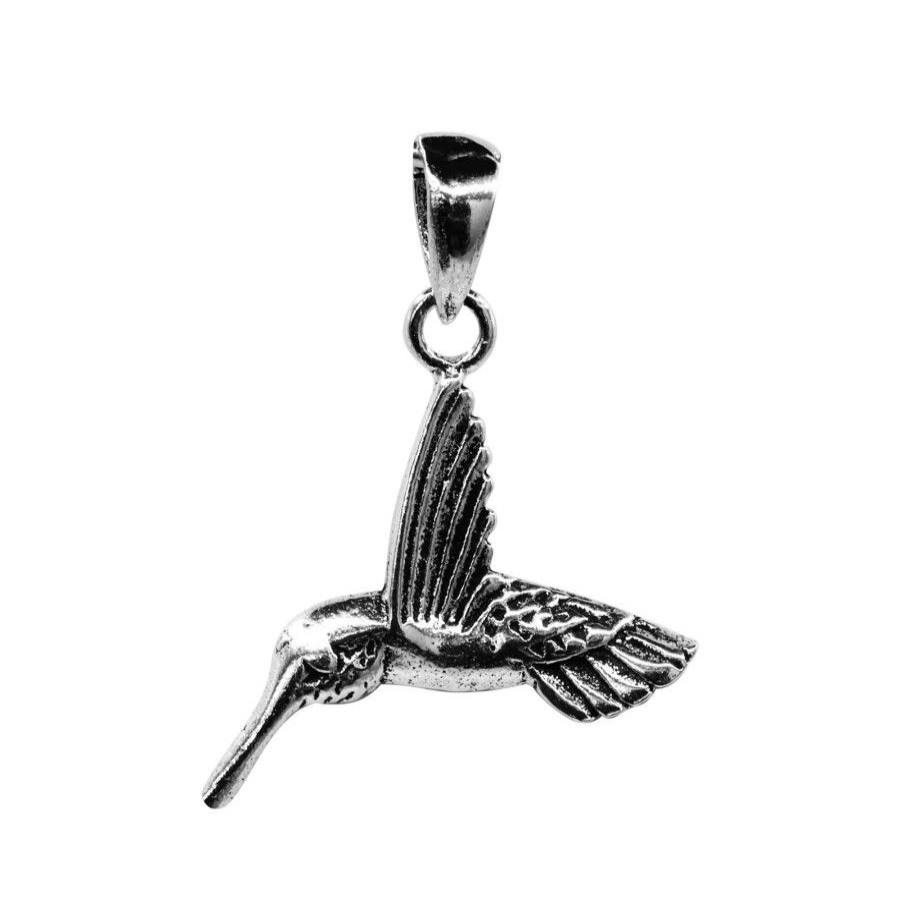 Joyas De Plata Marca DJOYAS Colgante Plata Lisa | Colgante De Plata 925 Colibri