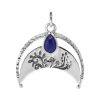 Joyas De Plata Marca DJOYAS Colgantes Lapidado | Colgante De Plata 925 Media Luna Con Lapislazuli