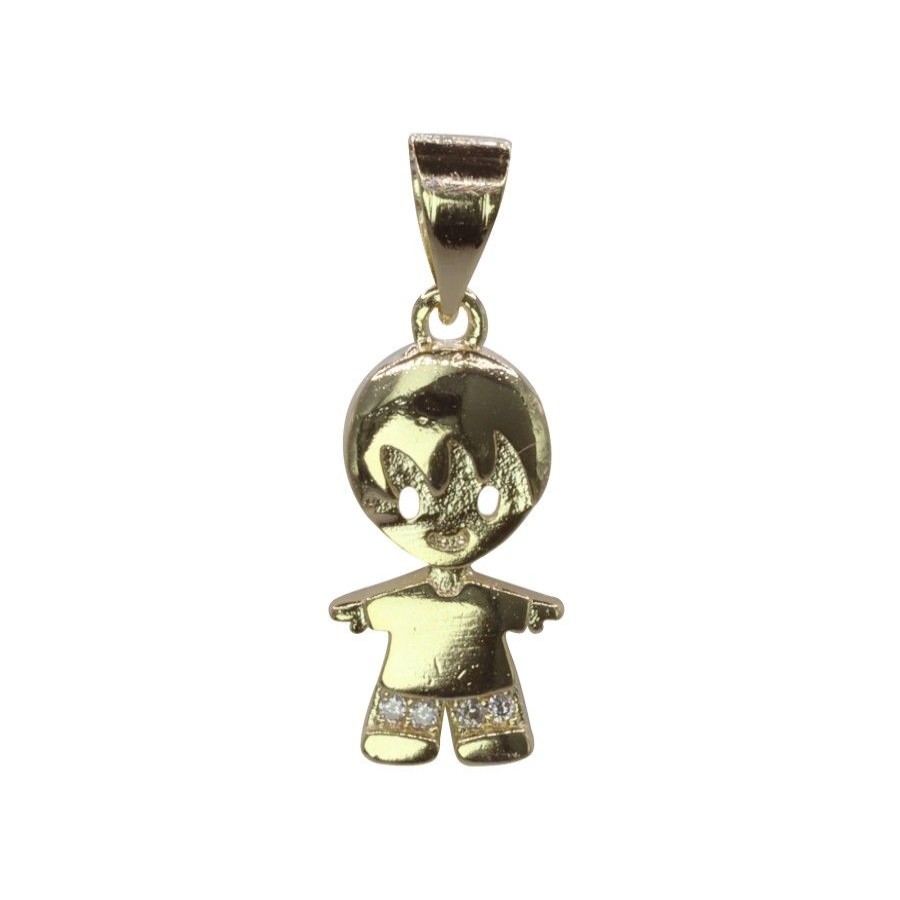 Joyas Enchapadas BLACK | Colgante Enchapado En Oro Figura De Nino