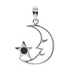 Joyas De Plata DistribuidoraDeJoyas.cl Colgantes Lapidado | Colgante Luna Y Estrella Onix