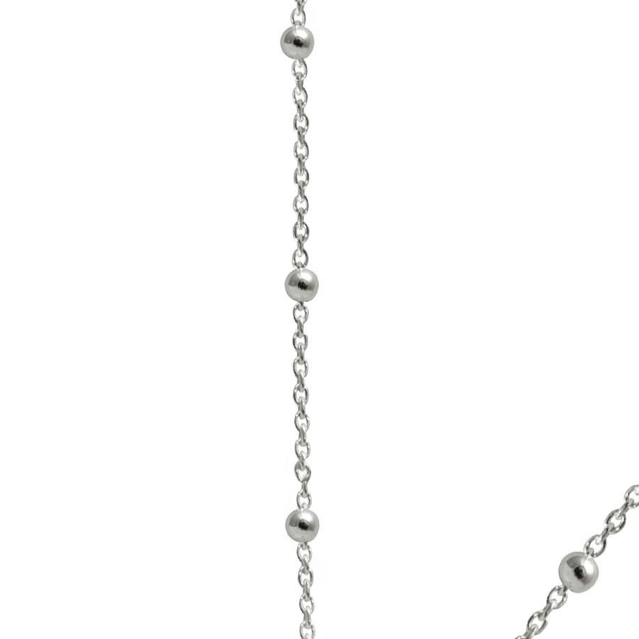 Joyas De Plata BLACK | Cadena Plata 925 Anchor Con Esferas 40 Cm