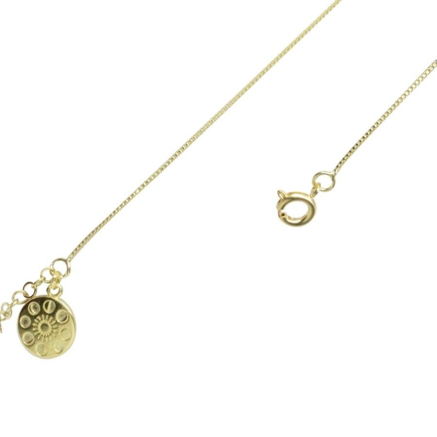 Joyas Enchapadas Marca DJOYAS | Tobillera Enchapada En Oro Placa Fases Lunares