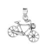 Joyas De Plata Marca DJOYAS Colgante Plata Lisa | Colgante De Plata 925 Diseno Bicicleta