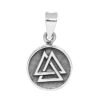 Joyas De Plata BLACK Colgante Plata Lisa | Colgante De Plata 925 Placa Ciclo Triangulo