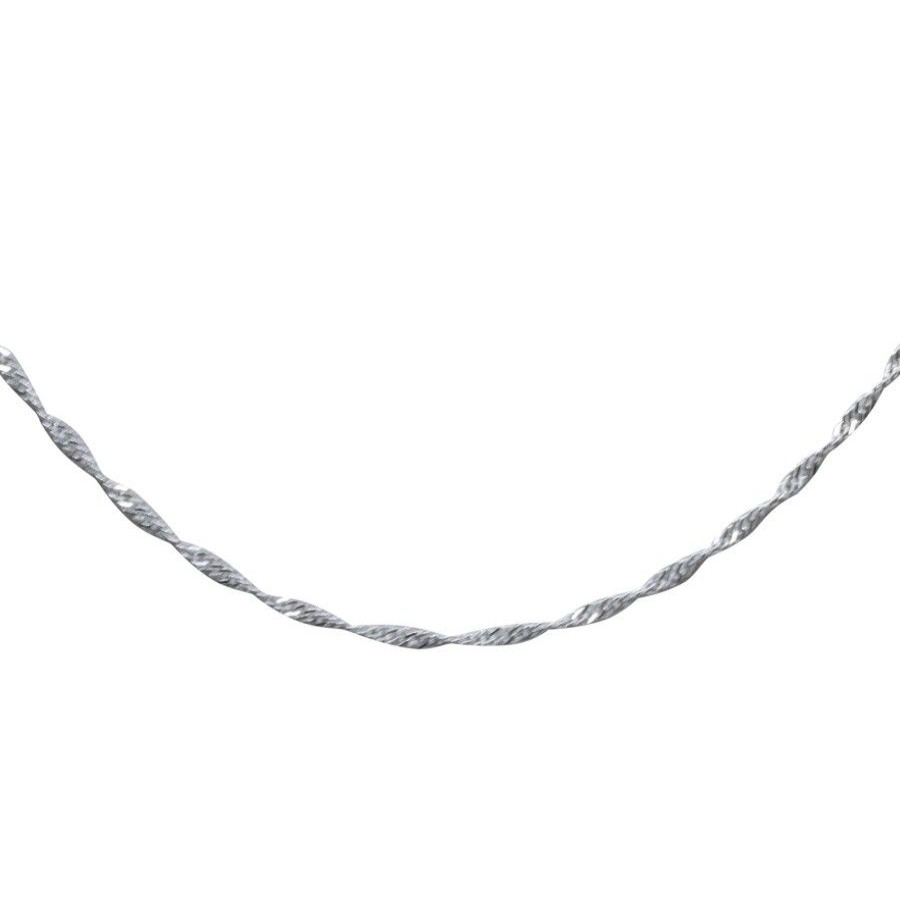 Joyas De Plata DistribuidoraDeJoyas.cl | Cadena De Plata 925 Singapur De 50 Cm