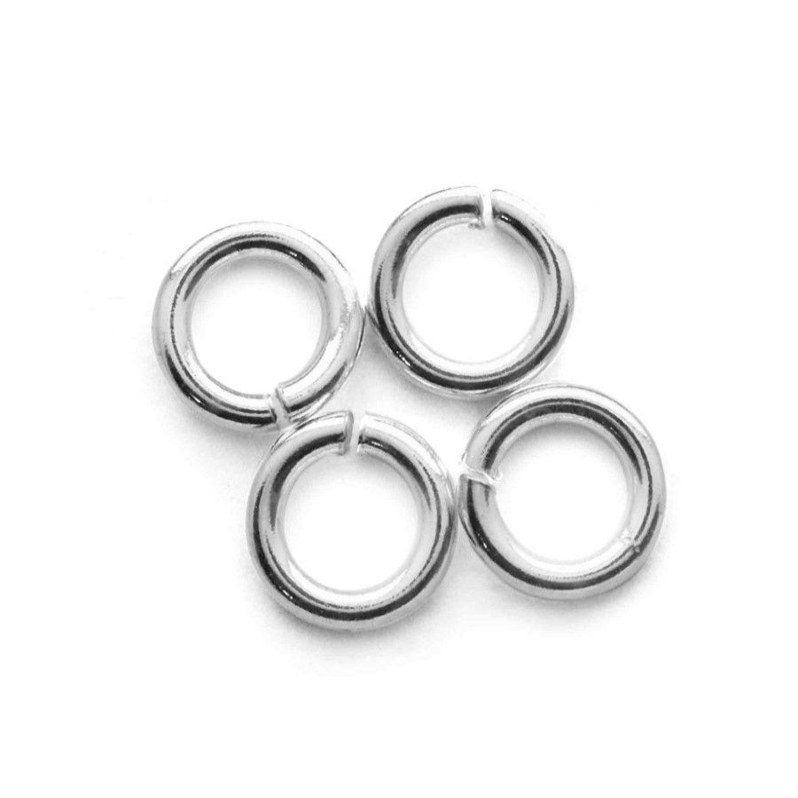 Joyas De Plata Marca DJOYAS | Insumos De Plata 925 Argollas Abiertas 0,9 X 4 Mm