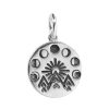 Joyas De Plata DistribuidoraDeJoyas.cl Colgante Plata Lisa | Colgante De Plata 925 Fases Lunares Y Sol Naciente