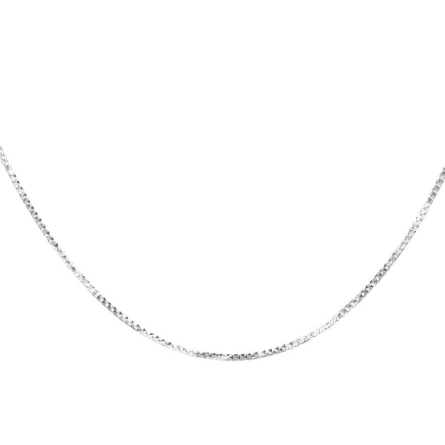 Joyas De Plata Marca DJOYAS | Cadena De Plata 925 Estilo Topo Con Destellos 45 Cm