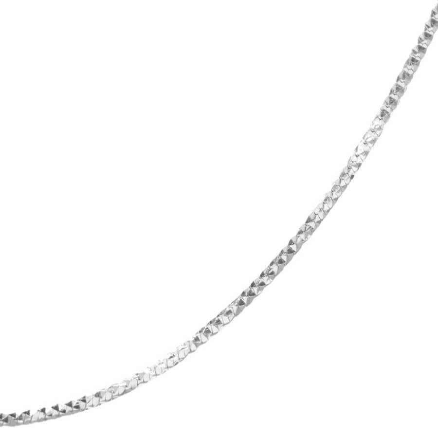 Joyas De Plata Marca DJOYAS | Cadena De Plata 925 Estilo Topo Con Destellos 45 Cm