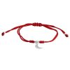 Joyas De Plata Marca DJOYAS Pulsera Macrame Hilo | Pulsera De Plata 925 Hilo Rojo Con Luna