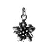 Joyas De Plata Marca DJOYAS Colgante Plata Lisa | Colgante De Plata 925 Flor Envejecida