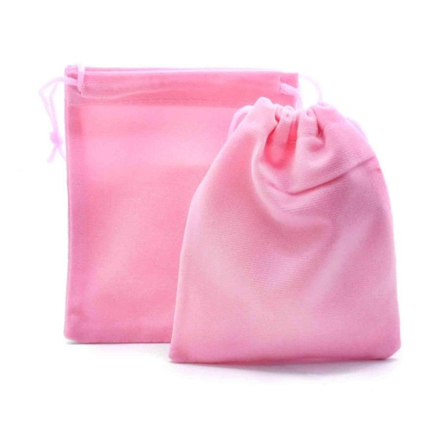 Accesorios Navidad | Bolsa Mediana De Terciopelo Rosa