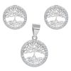 Joyas De Plata Marca DJOYAS | Conjunto De Plata 925 Arbol De La Vida Con Microcircones