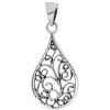 Joyas De Plata DistribuidoraDeJoyas.cl Colgante Plata Lisa | Colgante Lagrima De Raices