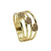 Joyas Enchapadas Marca DJOYAS | Anillo Enchapado En Oro Cuatro Anillos Con Microcircones