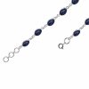 Joyas De Plata Marca DJOYAS Pulsera Con Piedra | Pulsera De Plata 925 Diseno Ovalos Piedra Natural Lapislazuli