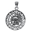 Joyas De Plata BLACK Colgante Plata Lisa | Colgante Sol Y Luna Celta