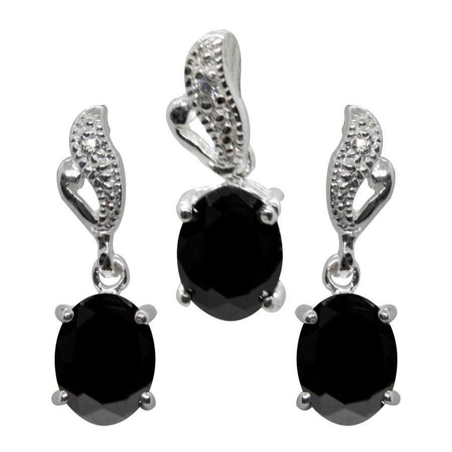 Joyas De Plata BLACK | Conjunto Plata 925 Circon Negro