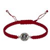 Joyas De Plata Marca DJOYAS Pulsera Macrame Hilo | Pulsera De Plata 925 Macrame Circon