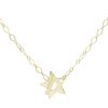 Joyas Enchapadas Marca DJOYAS | Collar Enchapado En Oro Estrella Satinada Con Broche Tiffany