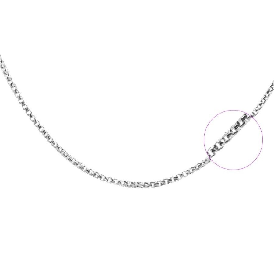 Joyas De Plata Marca DJOYAS | Cadena De Plata 925 Veneciana Redonda 026 50 Cm