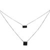 Joyas De Plata BLACK | Collar Doble Cristal Swarovski Elements