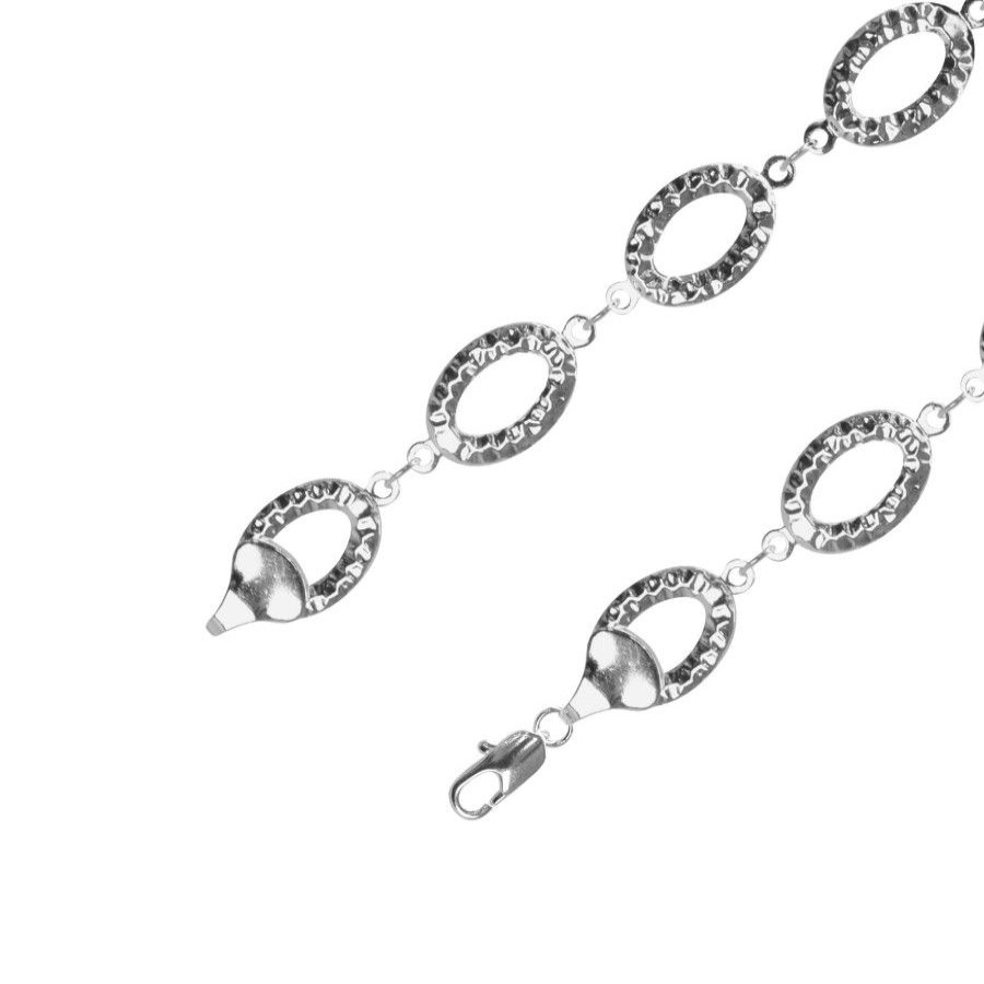 Joyas Enchapadas Marca DJOYAS | Pulsera Enchapada En Plata Placas Circulares