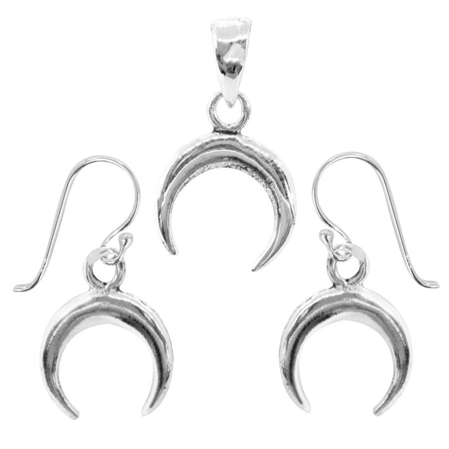 Joyas De Plata Marca DJOYAS | Conjunto De Plata 925 Lunas