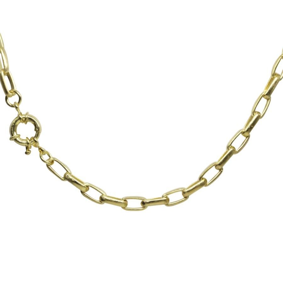 Joyas Enchapadas Marca DJOYAS | Collar Enchapado En Oro Broche Timon 46 Cm