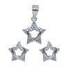 Joyas De Plata BLACK | Conjunto De Plata 925 Estrellas Rodinado